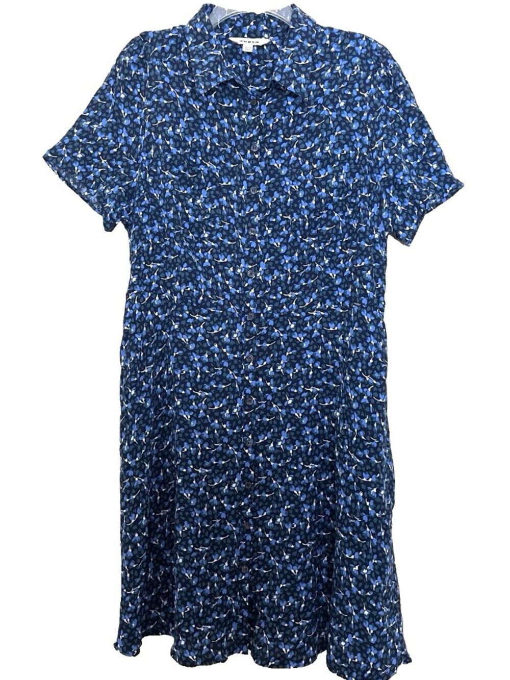 Boden Clara Shirt Dress US Size 20 Ditzy Floral Button Front Short Sleeve Pocket